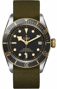 Tudor Heritage Black Bay S&G Khaki Fabric Strap Men's Watch M79733N-4347049