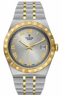 Tudor Royal Silver Sunray Dial Two-Tone Men's Watch M28503-0001