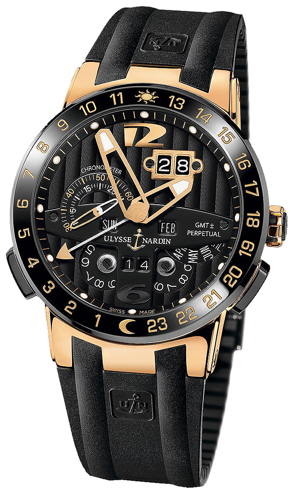 時計 ULYSSE NARDIN 326-03-3 Ulysse Nardin - El Toro - Black Dial Rubber Strap - 18K