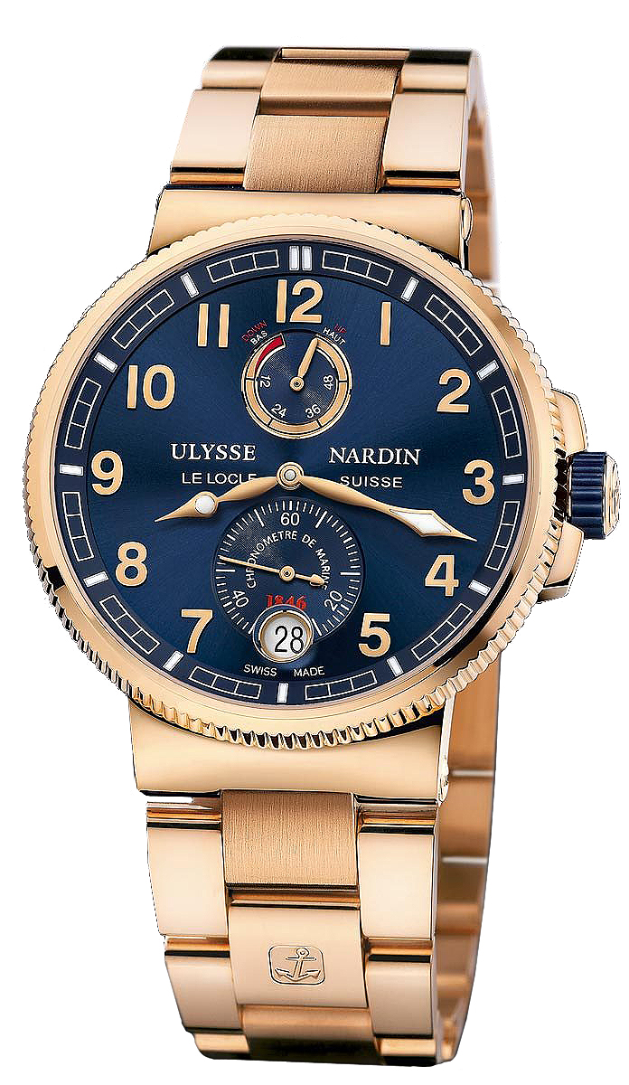 値下げ！Marine Chronometer Ulysse Nardin 1186-126-8M/63 Ulysse Nardin Marine Chronometer Manufacture - Blue