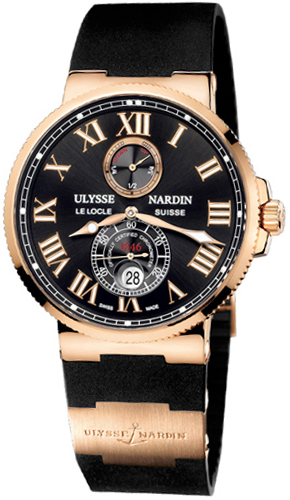 266-67-3/42 Ulysse Nardin Maxi Marine Chronometer Black Dial Mens 