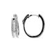 Diamond Oval Hoop Earrings, 1.54 Carat on Solid 18k White Gold - image 0