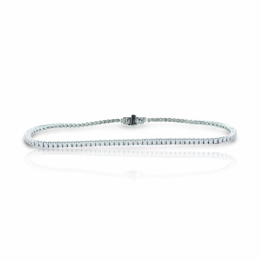 18K White Gold Diamond Tennis Bracelet – 1.50CTW
