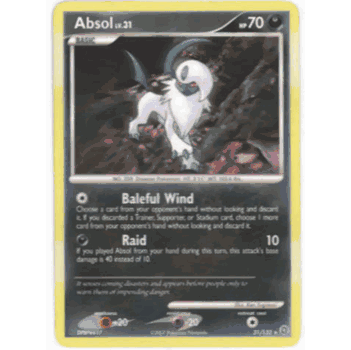 ABSOL Lv.31 Pokemon Secret Wonders Rare Card # 21 ABSOL Lv.31 Pokemon Secret Wonders Rare Card # 21