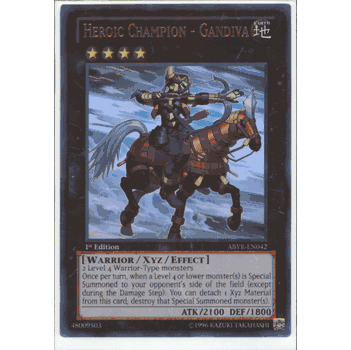 ABYR-EN042 HEROIC CHAMPION - GANDIVA Ultra Rare Yugioh Abyss Rising Card