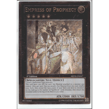 ABYR-EN047 EMPRESS OF PROPHECY Ultimate Rare Yugioh Abyss Rising Card