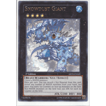 ABYR-EN049 SNOWDUST GIANT Rare Yugioh Abyss Rising Card