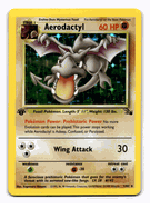 AERODACTYL Pokemon PRERELEASE STAMPED 1st Edit Holofoil Promo Card 1/62