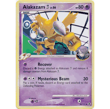 ALAKAZAM 4 Pokemon Platinum Rising Rivals Uncommon Card # 38 ALAKAZAM 4 Pokemon Platinum Rising Rivals Uncommon Card # 38
