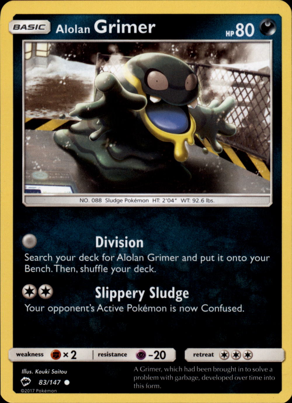 alolan grimer pokemon card ALOLAN GRIMER Pokemon SM03 Sun & Moon Bruning Shadows Common Card # 83