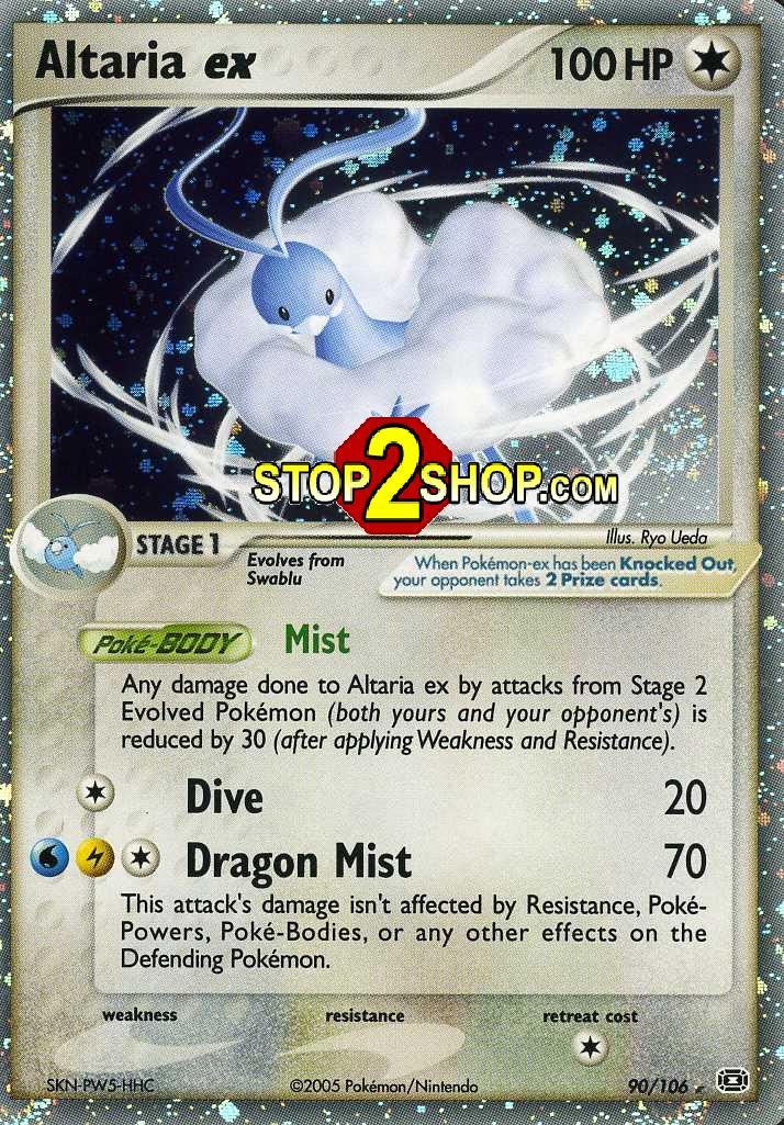 altaria pokemon card ex Altaria ex (Delta Species) (90/101) [EX: Dragon Frontiers] – Pokemon Plug