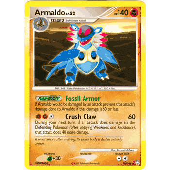 armaldo pokemon card Fighting Supersonic Claws (80) This attacks damage is not affected by Resistance. Armaldo | EX Sandstorm |