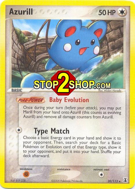 AZURILL Rare Delta Species Card # 20 AZURILL Rare Delta Species Card # 20