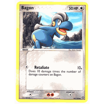 pokemon bagon card Pokemon Cards: BAGON 55/108 REVERSE HOLLOW # 5G4  Archeron