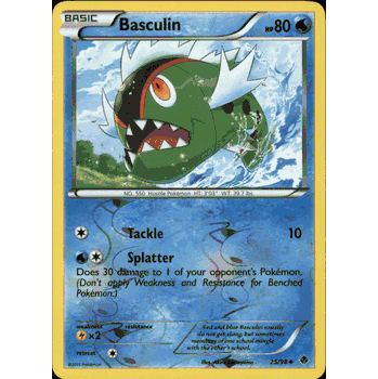 BASCULIN PARALLEL (REVERSE) FOIL Pokemon BW2 Emerging Powers Card # 25/98