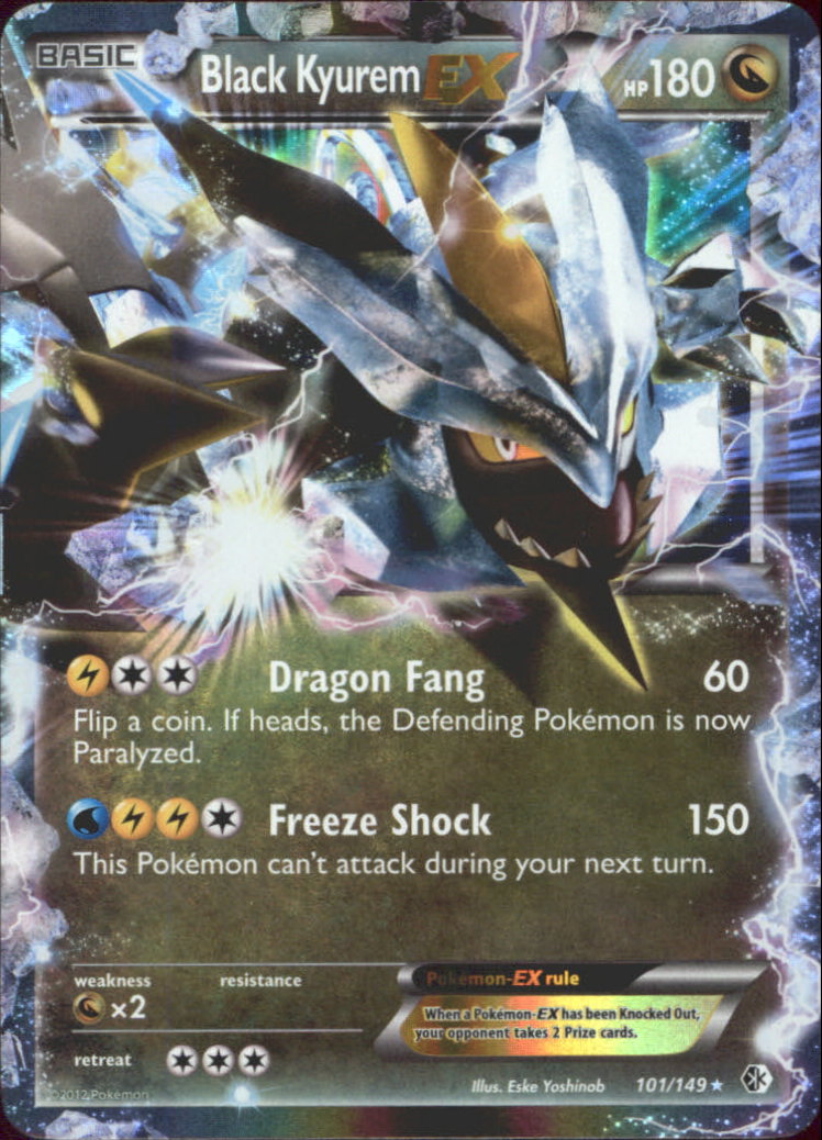 BLACK KYUREM-EX Black & White Boundaries Crossed Ultra Rare Pokemon Card #  101