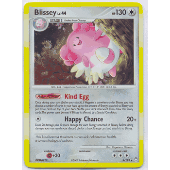BLISSEY LV.44 Pokemon Mysterious Treasures Holofoil Card # 5