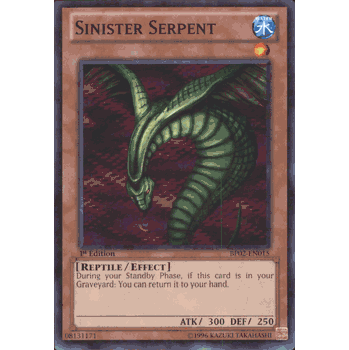 BP02-EN015 SINISTER SERPENT (MOSAIC RARE) Yugioh Battle Pack 2: War of the Giants Single Card