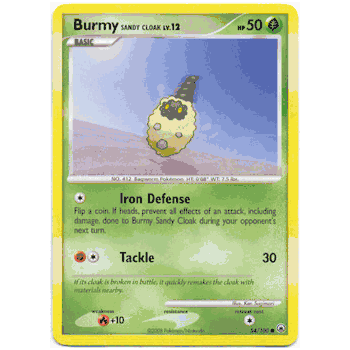 BURMY SANDY CLOAK LV.12 Pokemon Majestic Dawn Common Card # 54