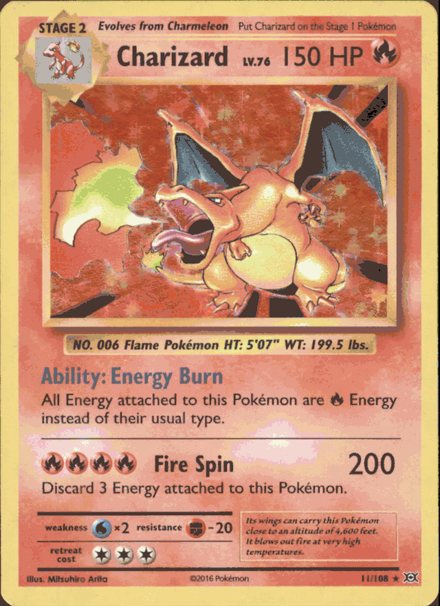 CHARIZARD Pokemon XY Evolutions XY12 Holo Rare Card # 11
