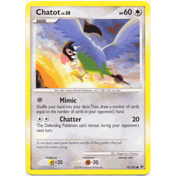 pokemon chatot card Chatot (77/101) [Black & White: Plasma Blast] – TokenMTG
