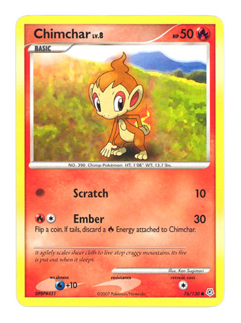 CHIMCHAR Common Pokemon Diamond & Pearl Card # 76