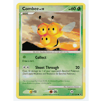 COMBEE Pokemon Common Platinum Card # 71 COMBEE Pokemon Common Platinum Card # 71