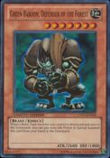 CT07-EN010 GREEN BABOON, DEFENDER OF THE FOREST Limited Edition Super Rare Holofoil Yugioh Promo Card