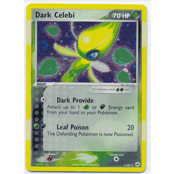DARK CELEBI Holofoil Rare Pokemon Hidden Legends Card # 4