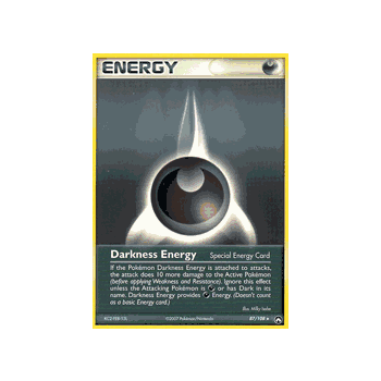 DARKNESS ENERGY Rare Pokemon EX Power Keepers Card # 87