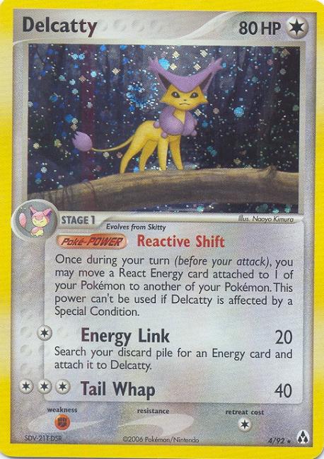 DELCATTY Rare Holofoil Pokemon TCG Legend Maker Card # 4