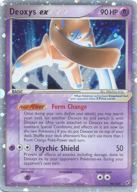 DEOXYS EX [PSYCHIC SHIELD] Holofoil EX Rare Deoxys Card # 99