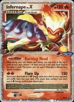 DP10 INFERNAPE LV.X Diamond & Pearl Black Star Holofoil Promo DP Card - Click to enlarge