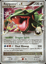 DP47 RAYQUAZA C LV.X Diamond & Pearl Black Star Holofoil Promo DP Card - Click to enlarge