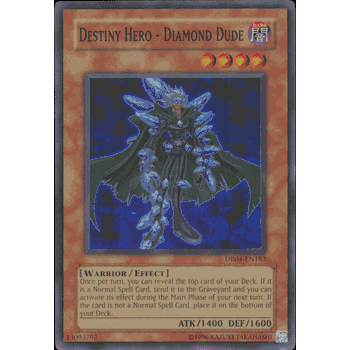 DR04-EN183 DESTINY HERO - DIAMOND DUDE Yugioh Super Rare Holofoil Card