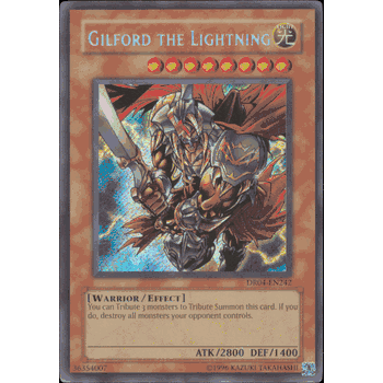 DR04-EN242 GILFORD THE LIGHTNING Yugioh Secret Rare Foil Card