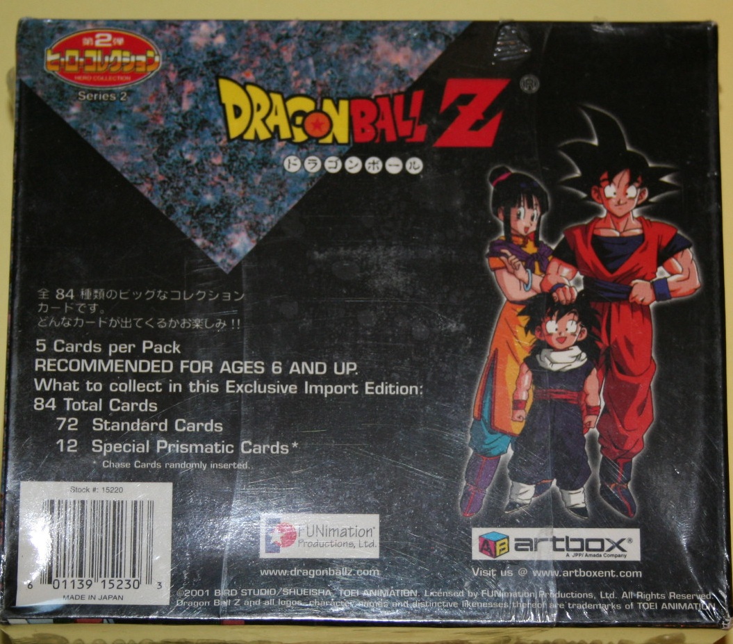 Dragonball Z HERO COLLECTION SERIES 2 BOOSTER BOX containing 24 DBZ Packs
