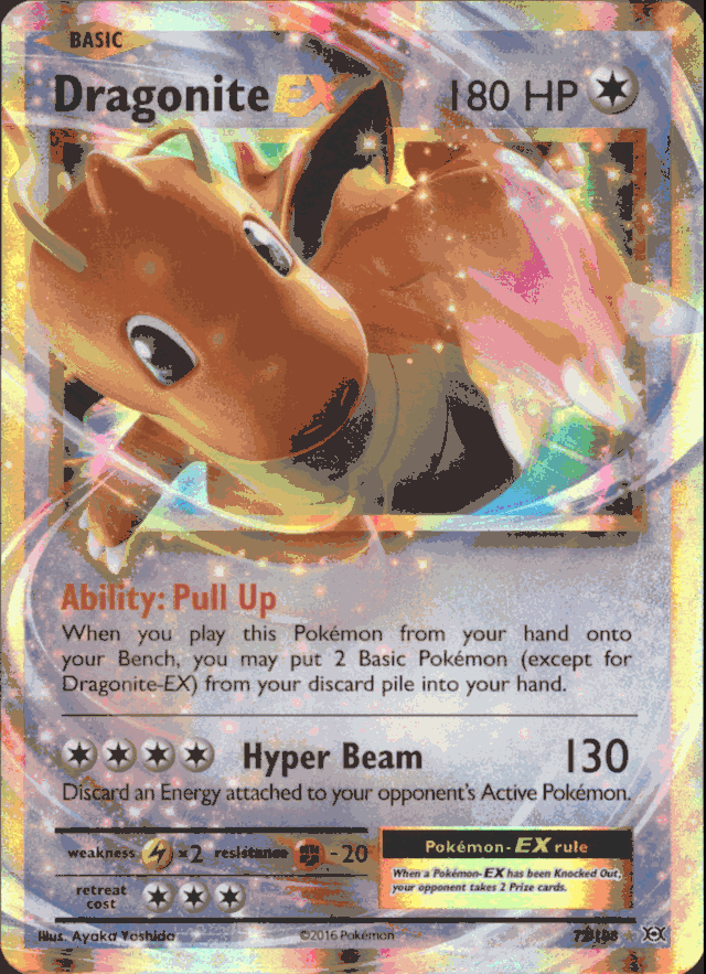 DRAGONITE EX Pokemon XY Evolutions XY12 Ultra Rare Card # 72
