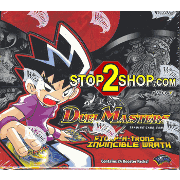 DuelMasters DM-06 Stomp-A-Trons of Invincible Wrath Booster Box containing 24 Packs