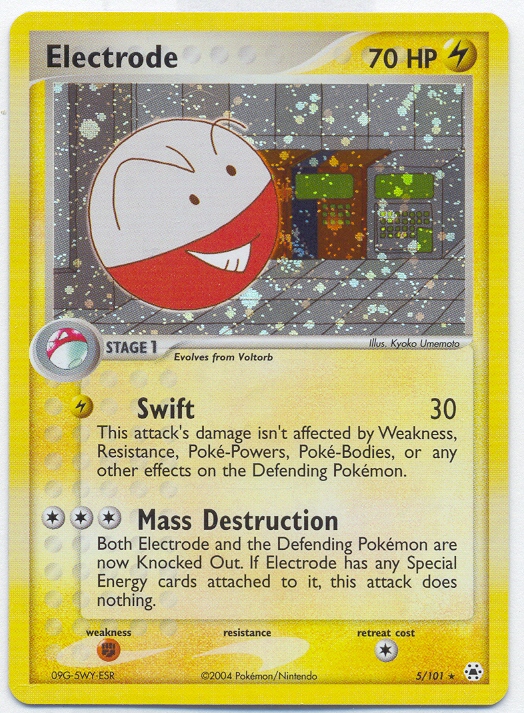 ELECTRODE Holofoil Rare Pokemon Hidden Legends Card # 5 ELECTRODE Holofoil Rare Pokemon Hidden Legends Card # 5