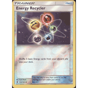 ENERGY RECYCLER Pokemon SM02 Sun & Moon Guardians Rising Uncommon PARALLEL FOIL Card # 123