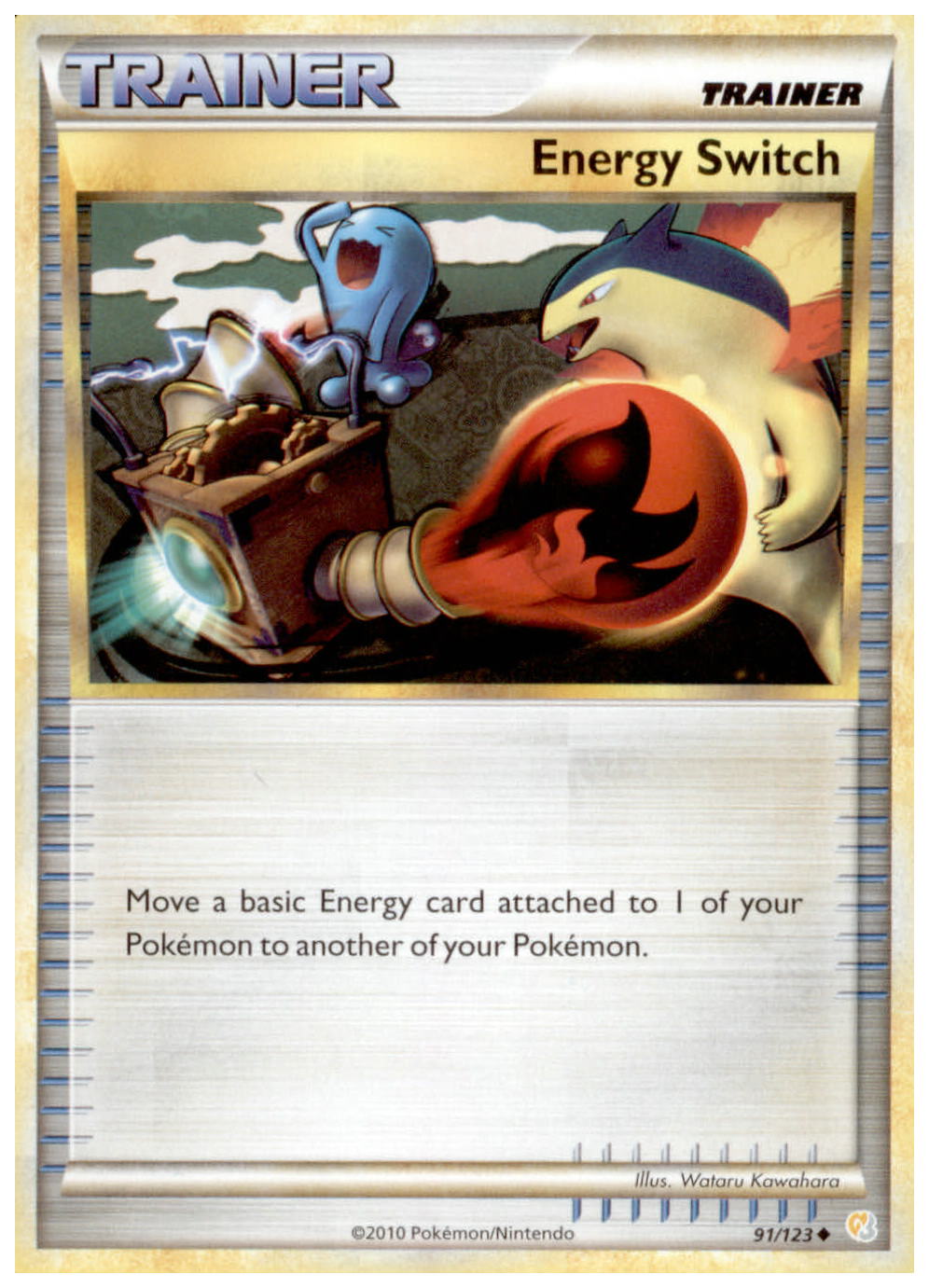 pokemon heart gold trainer card ENERGY SWITCH HeartGold SoulSilver HGSS Uncommon Pokemon Trainer Card #  91/123