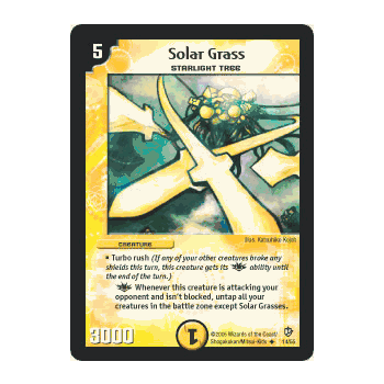 EPIC-014 Solar Grass DuelMasters DM-08 Epic Dragons of HyperChaos Uncommon Card # 14