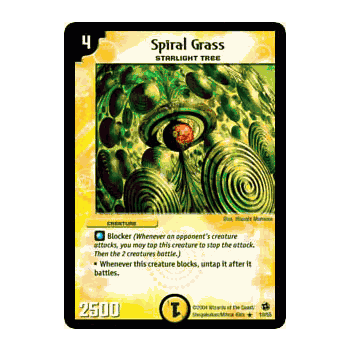 EVO-010 Spiral Grass DuelMasters TCG EVO-Crushinators of Doom Rare Card # 10