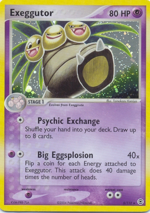 EXEGGUTOR Holofoil Rare Pokemon Fire Red Leaf Green Card # 5