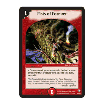 FATAL-038 Fist of Forever DM-09 Fatal Brood of Infinite Ruin Duel Masters Uncommon Card # 38