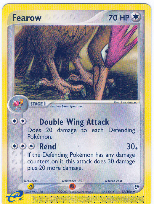 pokemon fearow card FEAROW Uncommon Pokemon Sandstorm Card # 37