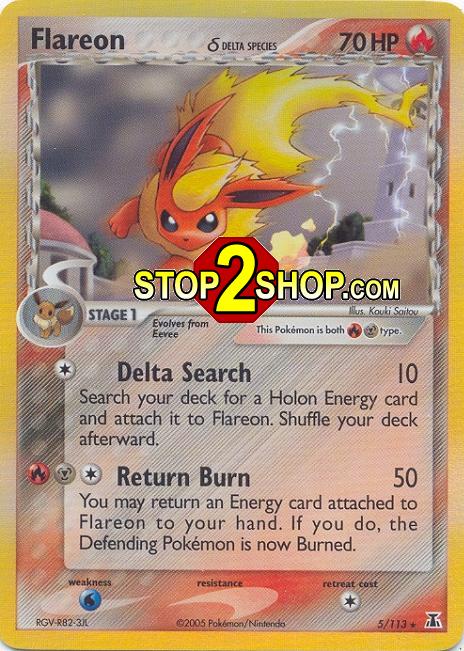 rare flareon card Rare Flareon Pokemon Card Credit Card Skin