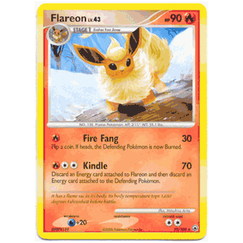 FLAREON LV.43 Pokemon Majestic Dawn Rare Card # 19