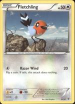 FLETCHLING Pokemon XY Kalos Starter Series Card # 31 - Click to enlarge